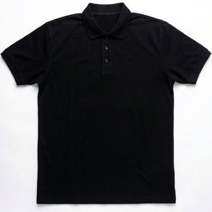 เสื้อโปโลสีดำแบรนด์ส่วนตัว |   เสื้อยืดคอตตอนปิเก้เนื้อหนา ระบายอากาศได้ดี |   ปักโลโก้ตามสั่ง แขนสั้นสีพื้นเรียบ - Product Image 1