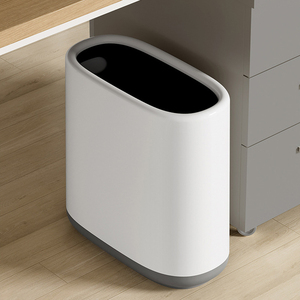 Cubo de basura delgado para baño, cocina, espacio estrecho, cesta de basura de plástico, <span class=keywords><strong>inodoro</strong></span>, superficie lisa, cubo de basura para <span class=keywords><strong>inodoro</strong></span>/espacio para cabecera - Product Image 1