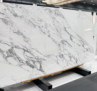 PAIA Marbre Blanc Calacatta Naturel de Luxe Élégant Imperméable Moderne Poli Grande Dalle Intérieure pour Salon de Villa