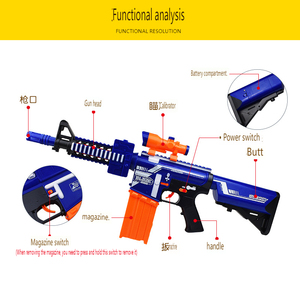 Súng Điện mềm 10 vòng lớn bán tự động tương tác giữa cha mẹ và con cái bắn súng đồ chơi trẻ em - Product Image 5
