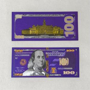 En gros, en stock : Faux billet de 100 dollars plaqué or, avec feuille d'or, argent et noir-rouge, pour anniversaires et Noël - Product Image 6