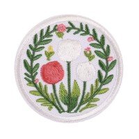Parches/Insignias Bordadas a Máquina para Manualidades, Diseño de Flores Clásicas, para Bolsos y Joyería, de Fábrica Directa