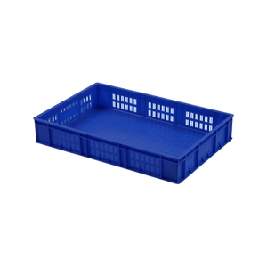 Conteneurs de stockage en plastique recyclables perforés et ventilés empilables, caisses en plastique pour fruits et légumes, caisses de déménagement - Product Image 3