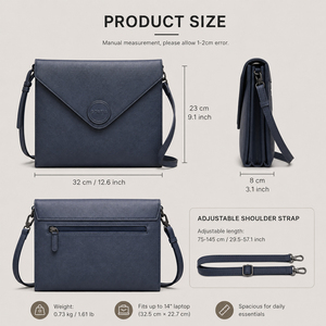 Sac bandoulière homme en cuir PU, style enveloppe, messager, fin, décontracté, pour affaires, quotidien, voyage, OEM ODM - Product Image 2