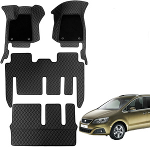 <span class=keywords><strong>SEAT</strong></span> <span class=keywords><strong>Alhambra</strong></span> Tapis de sol de voiture en cuir imperméable personnalisés de luxe 3D Ensembles complets universels - Product Image 1
