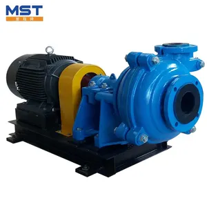 Heavy duty horizontal rubber liner slurry pump for silica sand mining