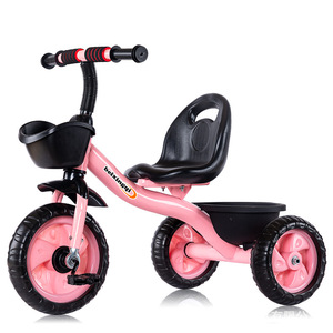 <span class=keywords><strong>Triciclo</strong></span> de Acero para Niños BN, Bicicleta de Pedales para Bebés de 1 a 6 Años, Bicicleta Roja Ajustable Ligera de Gran Tamaño - Product Image 2
