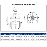 Porte-outil motorisé de haute précision BMT55 pour dégrossissage, compatible avec les tours de découpe d'engrenages MAZAK, DOOSAN, OKUMA