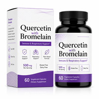 Suplemento de Quercetina a Granel con Vitamina C y Zinc, Fórmula de Defensa Inmunológica, Cápsulas de Bromelina Estándarizadas de 2400 GDU/g, Fabricante