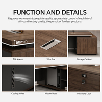 Bureau de Direction Exécutif en L en Bois de Luxe Italien de Haute Qualité, Table de PDG pour Grand Patron