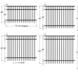 Tubo Cuadrado de Aluminio con Recubrimiento en Polvo, Diseño de Cerca Plana Negra, Cerca de Aluminio Forjado, Cerca Ornamental de Metal - Product Image 1