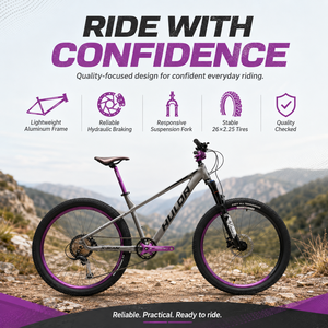Bicicletta da Montagna Fuoristrada 26 Pollici 9 Velocità in Lega di Alluminio Leggera e Resistente con Freno a Disco Idraulico a Sgancio Rapido - Product Image 6