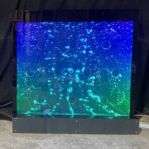 ฉากกั้นห้องอะคริลิคแบบท่อพร้อมไฟ LED ผนังน้ำตกแบบฟองอากาศ  แผงกั้นห้องแบบสัมผัส  ผนังน้ำตกแบบฟองอากาศพร้อมน้ำพุ - Product Image 2