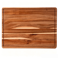 Extra groot acacia houten snijplank voor de keuken, groot slagerblok snijplank met sapgoot, dik houten snijplank voor houtsnijwerk