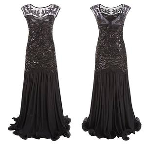 ชุดเดรสยาวสำหรับผู้หญิงชุดเดรสแม็กซี่แขนกุดวินเทจชุดเดรสปาร์ตี้งานพรอมงานเลี้ยงค็อกเทล - Product Image 6