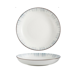 Juego de <span class=keywords><strong>vajilla</strong></span> de cerámica nórdica para el hogar, cuencos creativos para arroz, sopa, juego completo de platos, venta al por mayor - Product Image 1