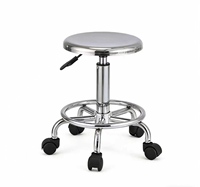 Chaise de styliste en acier inoxydable, chaise de barbier pivotante à 360 degrés, inclinable, réglable en hauteur, mobilier de salon moderne