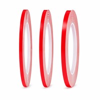 FD-9200 3mm Breite Transparenter Acryl-Klebestreifen 2,3-3,8mm Doppelseitiges Klebeband für Kartenfächer & Displayboxen Rückstandsfrei