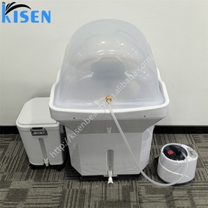 Bac à shampoing portable sans tuyauterie Kisen, lavabo pour salon de coiffure avec réservoir d'eau de 60L + réservoir d'eaux usées de 18L - Product Image 6