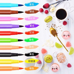 12 colores sólidos para rotuladores comestibles, tinta para colorear alimentos para pasteles, panadería, decoración, ingredientes, embalaje en bolsa - Product Image 6