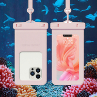 Sac étanche professionnel IPX8 pour iPhone avec fermeture à triple couche et matériau PVC pour la plongée, le surf et la natation