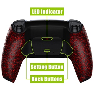 Rubberized Red RISE V3 Remappable Remapper <b>Paddles</b> Kit Mapping Burst Remap Buttons for PS5 - Product Image 3