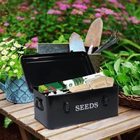 Boîte à graines en métal noir à 4 compartiments Boîte à graines sûre et sécurisée avec serrures