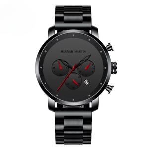 Reloj de cuarzo cronógrafo multifunción creativo para hombre al por mayor, esfera de doble capa, correa de acero inoxidable, deportivo, 3BAR. - Product Image 3