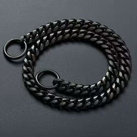 Rarewe accessoires pour animaux de compagnie colliers de chien personnalisé luxe titane acier chien or collier robuste tactique formation chien chaîne collier - Product Image 5