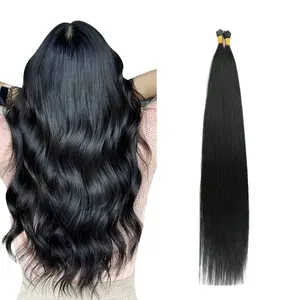 RTS 16-22 Zoll 25 gr/paket Glattes jungfräuliches russisches Haar Pre Bonded Hair Extensions für Frauen Stick I Tip Echthaar verlängerungen