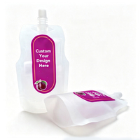 Pochette souple transparente personnalisée de qualité alimentaire pour boissons liquides avec bec verseur