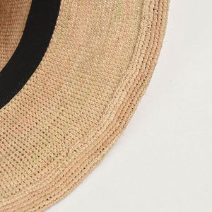Chapeau Bob en Paille de Raphia Tressé à la Main, Simple et Décontracté, pour Femme, Protection Solaire Estivale, Chapeau de Soleil d'Extérieur - Product Image 4