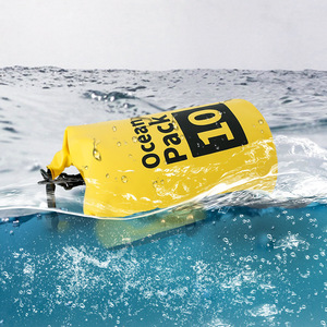 Sac seau imperméable d'extérieur en PVC pour la natation, le stockage, la plage, les sports, design à enroulement simple/double épaule, pochette étanche - Product Image 4