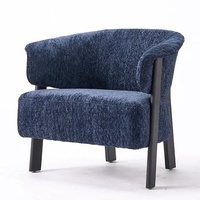 Fauteuil de salle à manger italien de luxe moderne et minimaliste, design nordique rétro, en tissu léger, pour chambre, appartement, maison, bureau