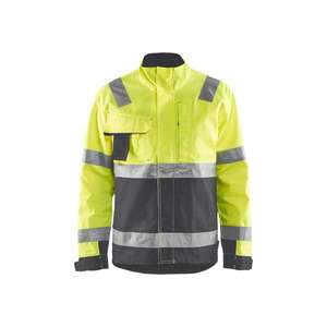 BLAKLADER - 406418113396XL Veste haute visibilité Jaune/Gris moyen-EAN 7330509674482 HI-VIS WORKWEAR - Product Image 1