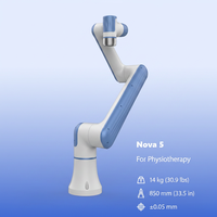 Bras robotique collaboratif DOBOT Nova 5, charge utile de 5 kg, rayon d'action de 850 mm, 6 axes, cobot avec technologie de détection IA, pour la thérapie de massage commerciale