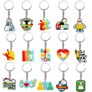 Porte-clés en gros style académie de badminton de dessin animé, porte-clés anime, porte-clés mignons, cadeaux pour enfants, décorations de porte-clés pour sac - Product Image 1