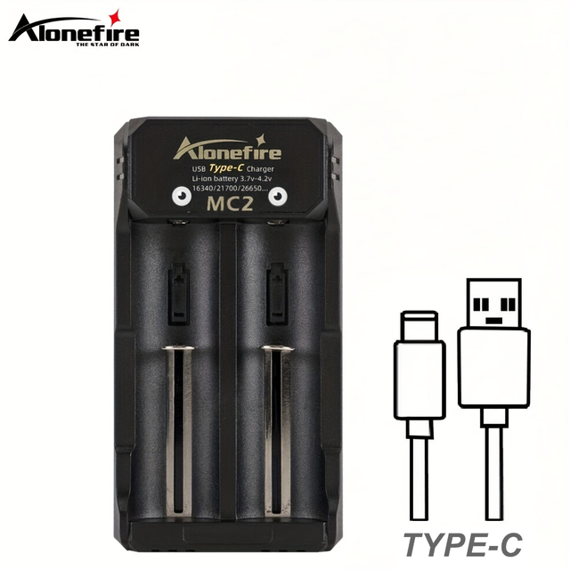 2-Channel 5V2A 3.7v Original Smart Quick Usb Charger Li-ion Battery Rechargeable 26650/16340/14500/21700/18650 Lithium Batteries