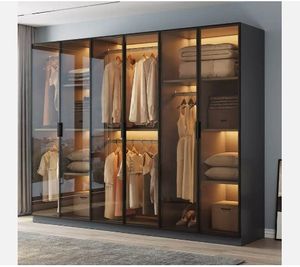 Tùy Chỉnh Nội Thất Phòng Ngủ Tủ Quần Áo Bằng Gỗ Hai Cửa Ba Thiết Kế Cửa Bán Buôn Tùy Chỉnh Hiện Đại Bằng Gỗ Phòng Ngủ Đi Bộ Trong Tủ Quần Áo - Product Image 1