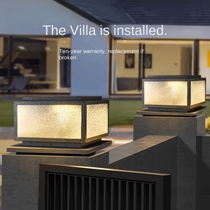 ไฟเสาแอลอีดีพลังงานแสงอาทิตย์, โคมไฟติดผนังกลางแจ้งกันน้ำสำหรับลานบ้านหรือผนัง - Product Image 4