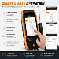 Analyseur de gaz de combustion portable Testo 300 O2 CO pour l'entretien des systèmes de chauffage de chaudières CVC