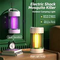 Lampe anti-moustiques électrique portable avec lumière UV et choc électrique, utilisation domestique et en camping en plein air, répulsif contre les insectes