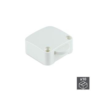 Interruttore della porta dell'armadio in plastica bianca da 10 pezzi 5070915 tappo in acciaio per mobili da cucina per Hotel di casa - Product Image 3