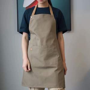 Vente chaude Toile Cirée Tablier Coton Sangle Barista Barman Baker Waitstaff Uniforme Tablier De Travail - Product Image 6