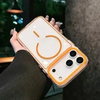 Coques de téléphone portable de luxe ultra-fines transparentes au design épuré pour iPhone 18 17 16 15 Pro Max avec recharge sans fil