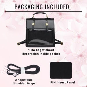 Vente en gros de pochettes durables, portables, grande capacité, avec fenêtre transparente et fermeture éclair, pour l'affichage de broches, service OEM en gros - Product Image 3