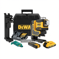 Niveau laser DeWalt 360 degrés 20V XR à batterie, auto-nivelant, lignes croisées, avec télécommande et étui