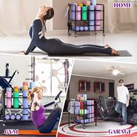 Équipement d'exercice et de fitness à domicile Organisateur de gymnastique Rangement de l'équipement de gymnastique Tapis de yoga Support de rangement