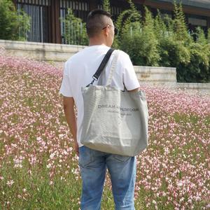 Wholesale Cotton Shopping Canvas Fashion Eco Friendly Custom Logo Cotton Canvas Tote <b>Bag</b> for Shopping with Shoulder Strap - Product Image 4