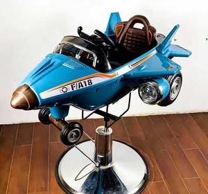 Sillón de peluquería infantil con forma de coche, silla elevadora eléctrica de juguete con diseño de dibujos animados para cortar el pelo, cama para lavar el cabello - Product Image 4